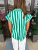 Greenly Striped Top
