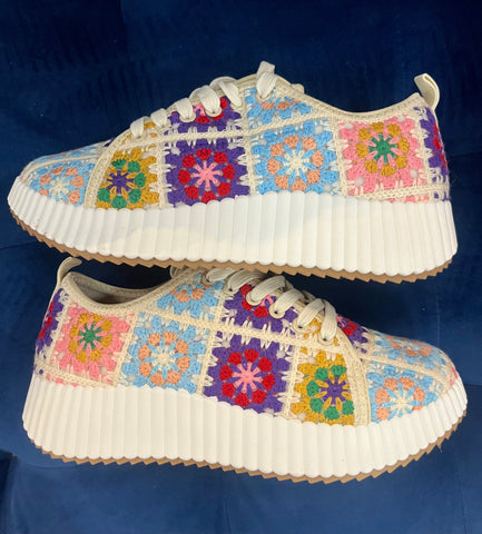 Crochet Colorful Sneakers