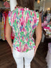 Floral Smocked Peplum Top