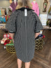 Caroline Quarter Zip Mini: Black