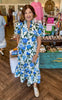 Blue Gardenia Midi Dress