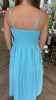Sass Smock Midi Dress: Bright Blue