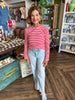Lillie Striped Long Sleeve: Red