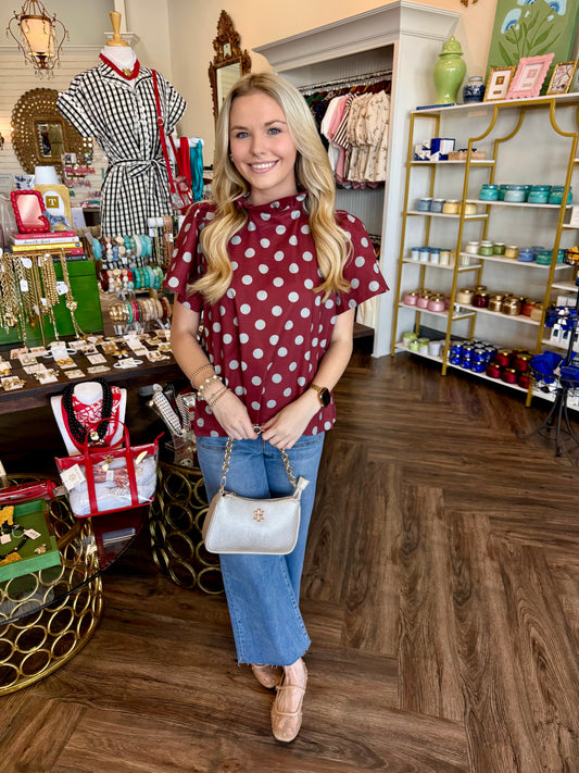Cream Love Dot Top