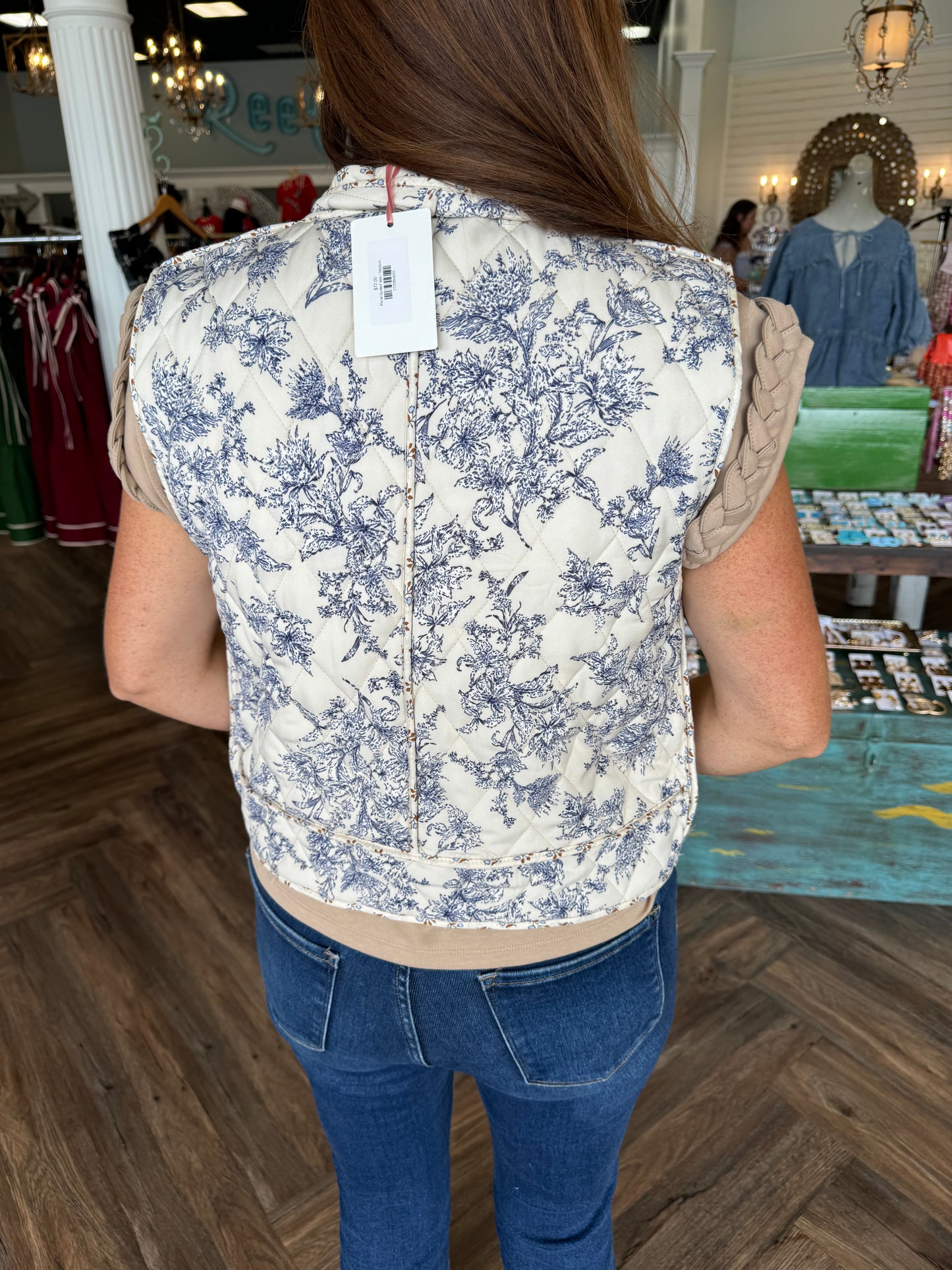 Floral Quilted Vest