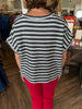 Maxwell Striped Top: Black and White