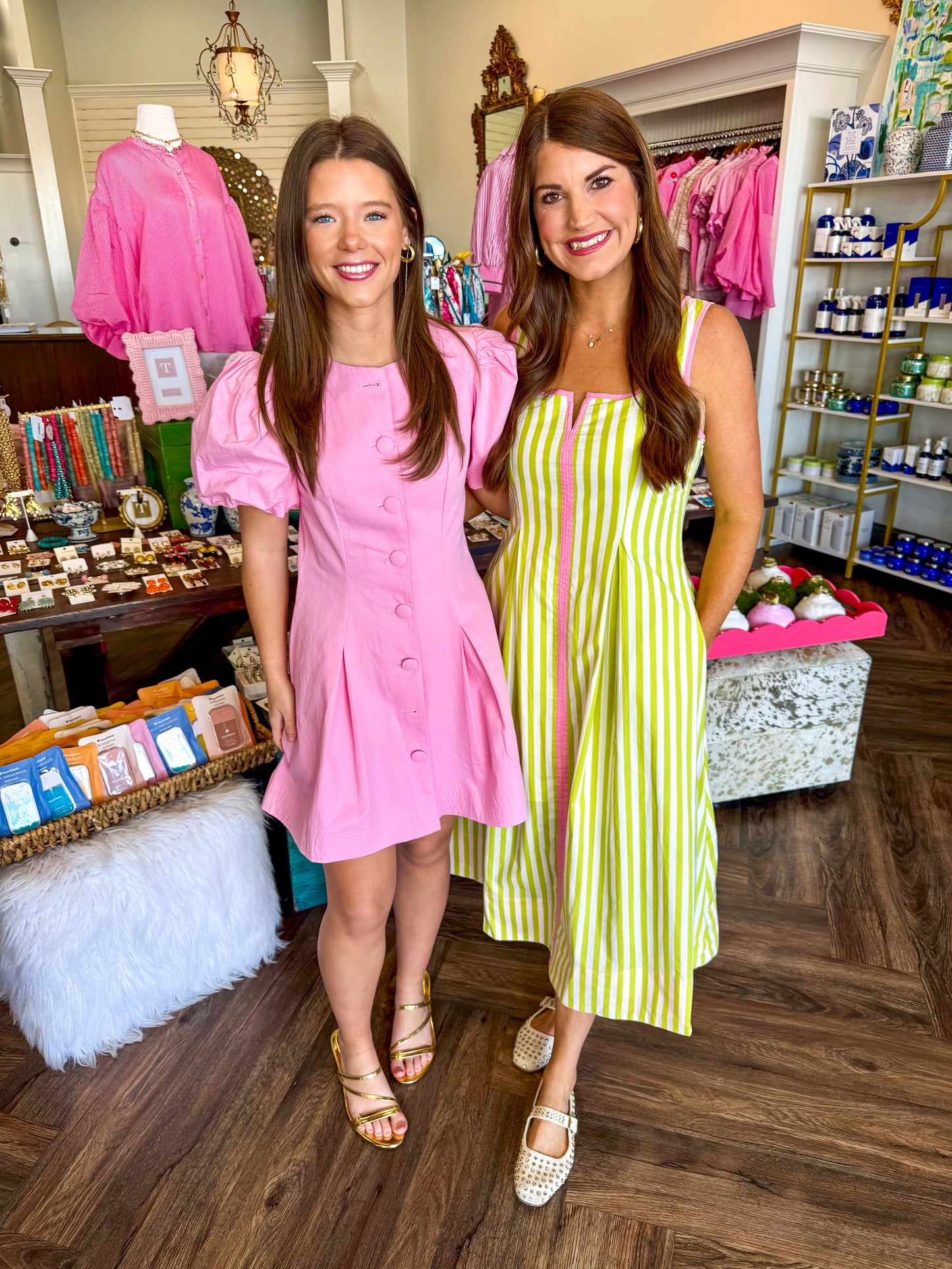 Bubble Gum Button Dress