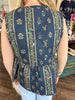 Vine Quilted Vest: Navy
