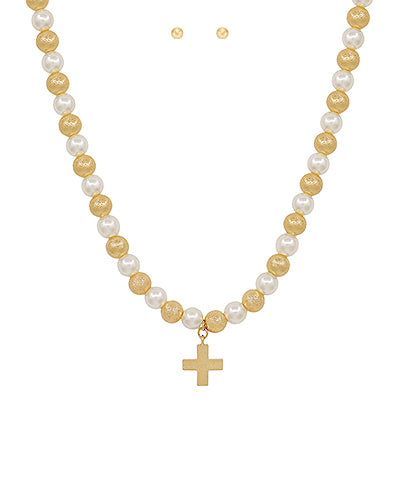 Cross Gold Silver Necklace