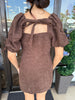 Square Neck Corduroy Dress