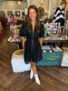 Anna Zipper Dress: Black