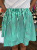 Green Striped Skirt