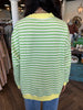 Striped Comfy Crew Green Top