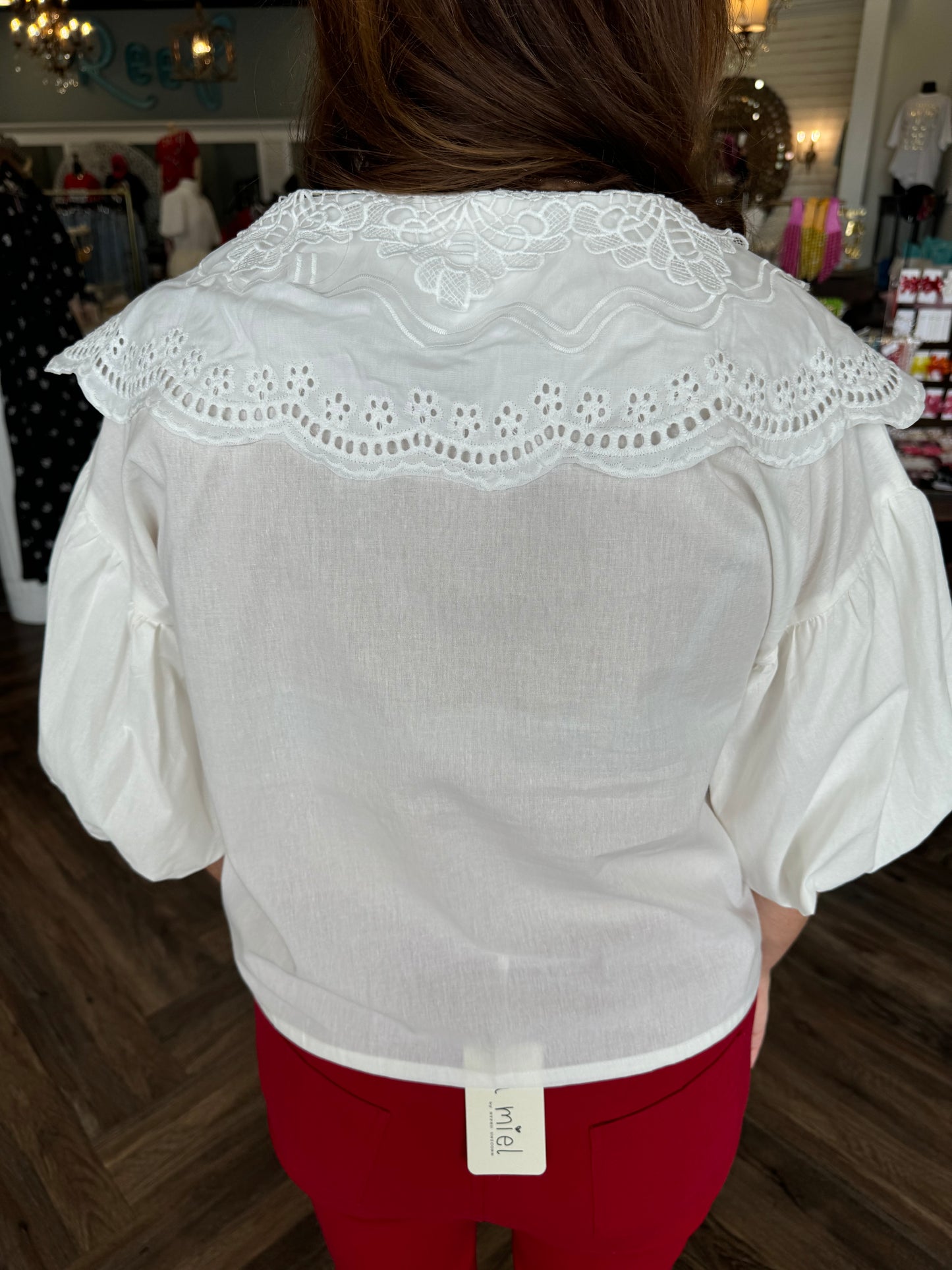 Frilly Lace White Top