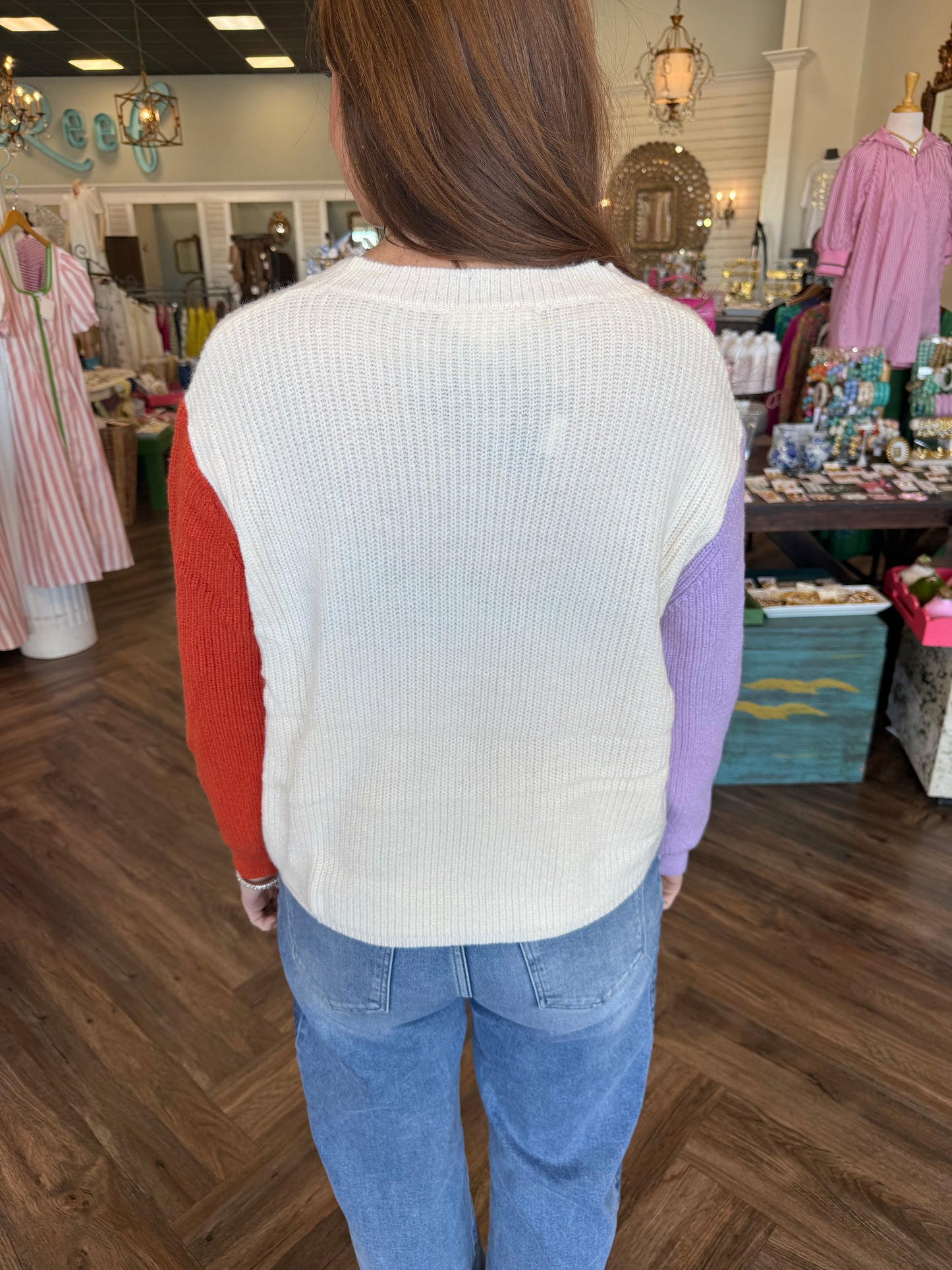 Knitted Flower Sweater