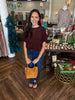 Scuba Bubble Top: Brown