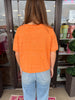 Short Sleeve Cardigan: Tangerine