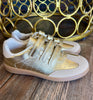 Gold Velcro Sneakers