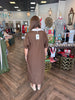 Two Tone Midi Dress: Brown
