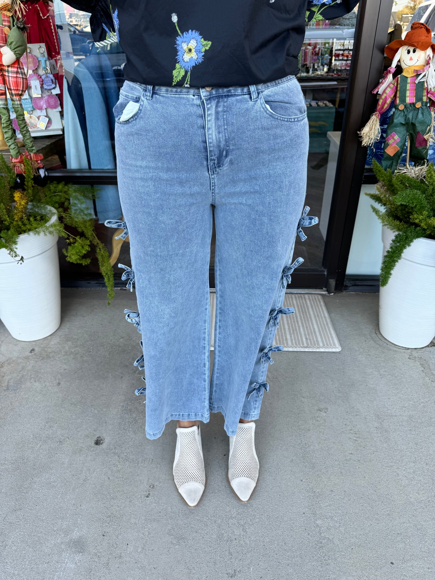 Bailey Bow Jeans: Denim