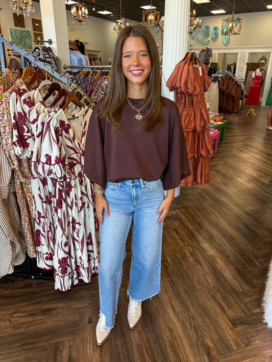 Brown Classic Cotton Top