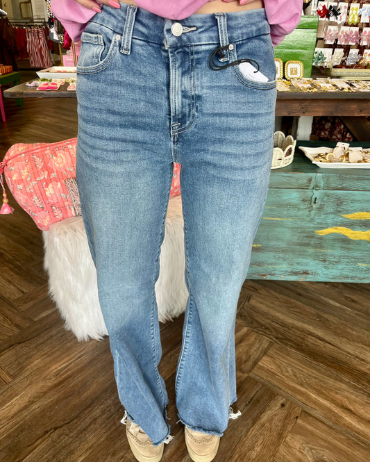 Zenana Jeans: Med Distressed Hem