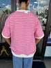 Relaxed Stripe Top- Pink