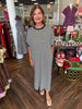 Sutton Stripe Dress: Black/White