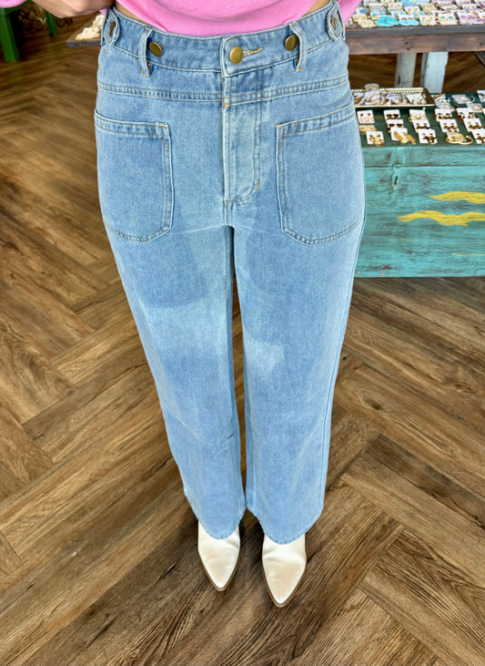 Regan Denim Button Jeans