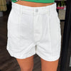 Middle Seam Shorts: White