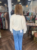 Girly Side Tie Top: Ecru