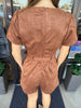 Camel Suede Romper