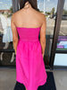 New York Pink Strapless Dress