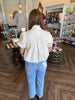 Betty Bubble Button Top: Cream