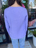 Front Seam Soft Sweater: Lavender