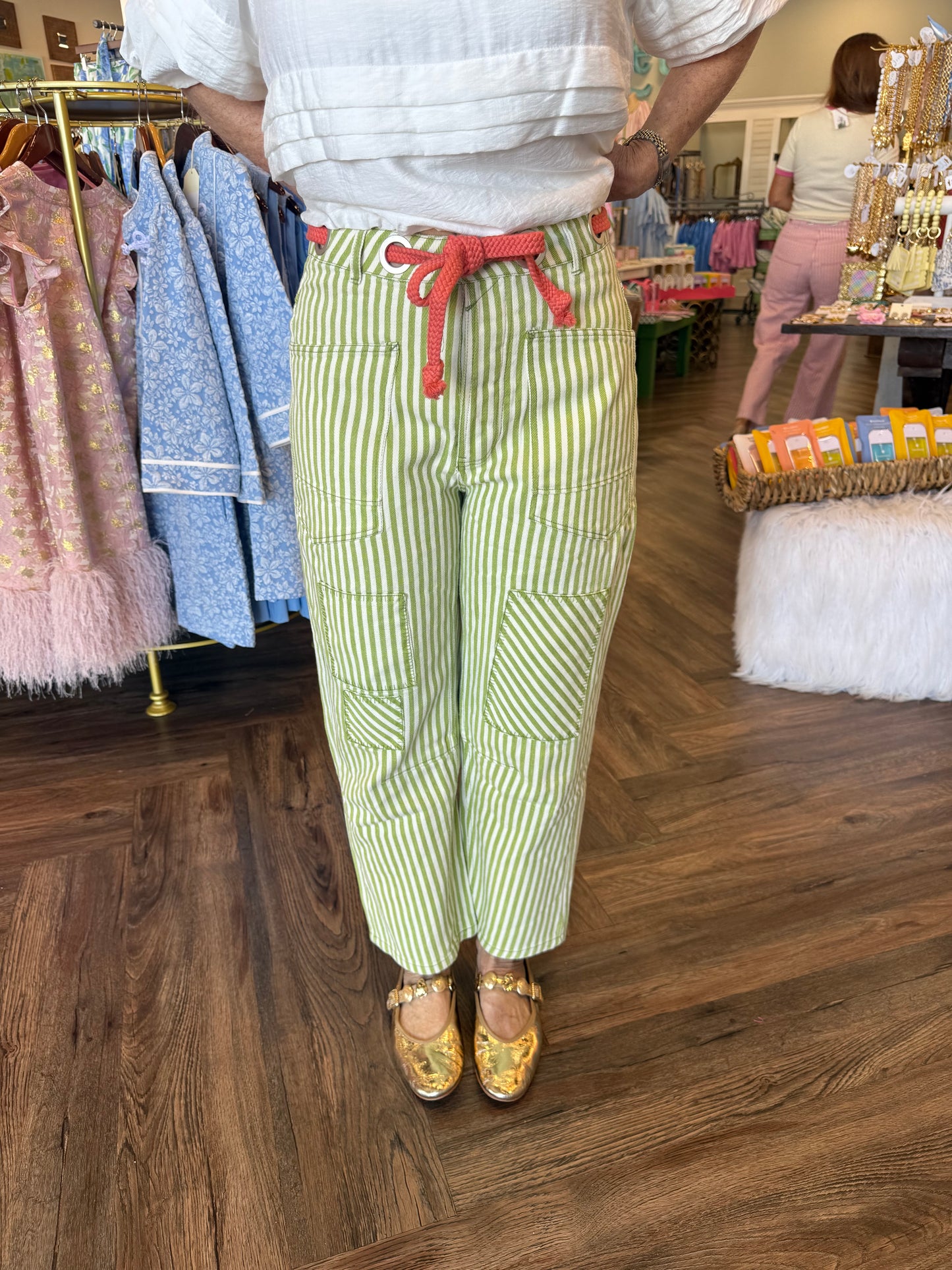 Apple Green Drawstring Pants