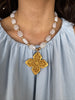 Milky Clear Hidden Truth Necklace: Dogwood Blossom