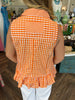Orange Gingham Tank