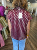 Silk Dotted Top: Wine