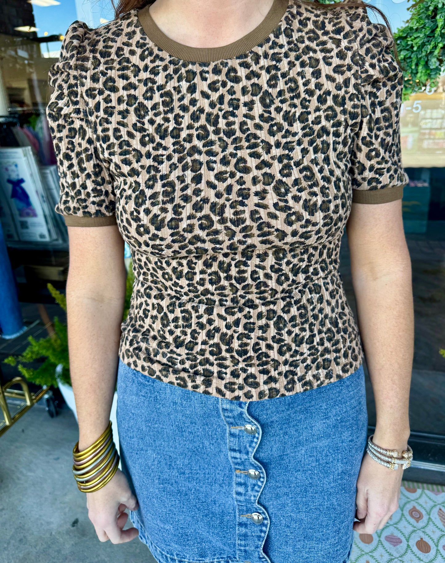 Coffee Leopard Top