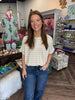 Shayla Stripe Rib Top: Sand