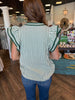 Flounce Sleeve Top: Hunter