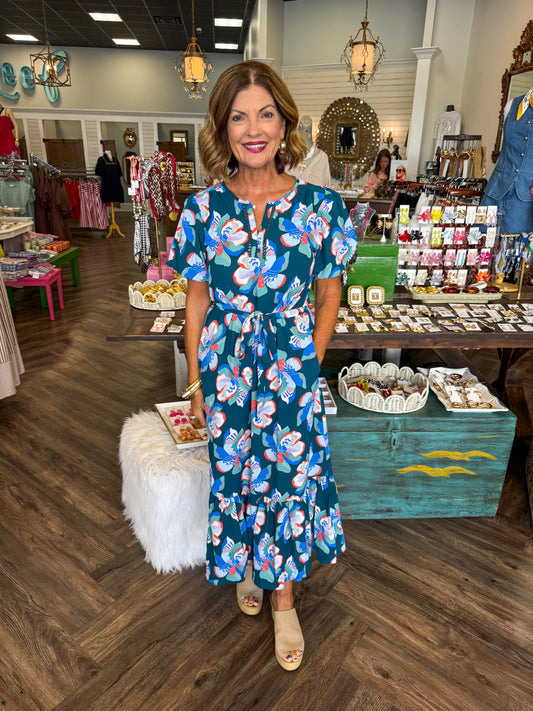 Mary Square Camila Dress: Center Stage Green