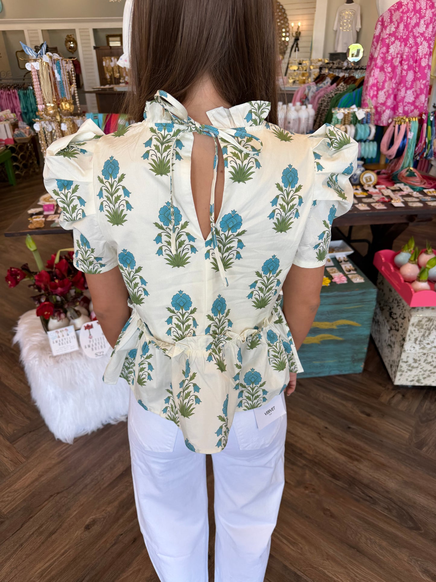 Pretty Puff Sleeve Floral Top