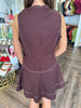 Stitch Brown Mini Dress