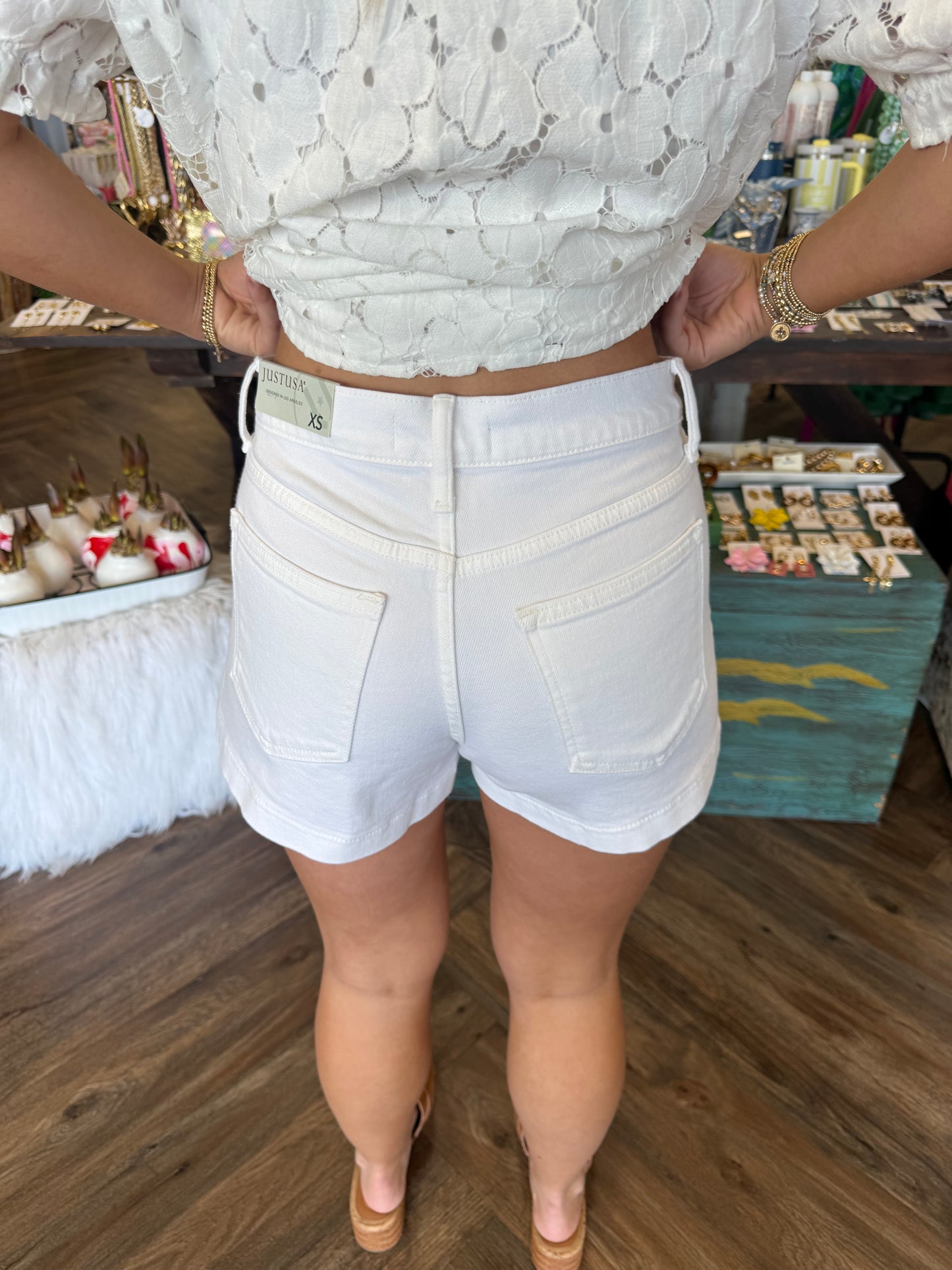 Judy Blue White Shorts