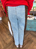 Leopard Denim Pants