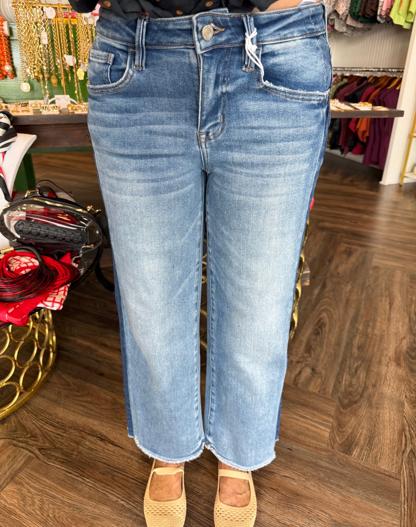 Vervet Barrel Jeans: Two Tone Stellarly