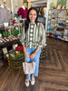 Decorative Button Striped Top