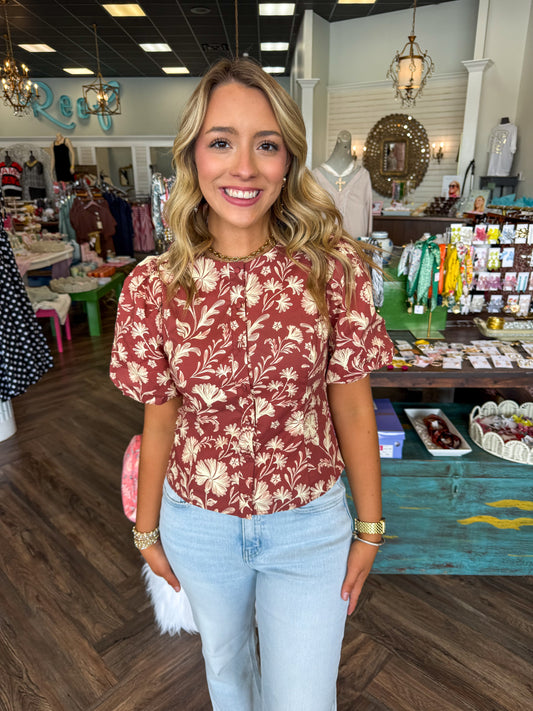Fall Flowers Top